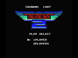 Gradius 2 title screen for MSX